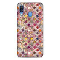 Samsung Galaxy A40 Kılıf Pastel Renkler (36) Glitter Kılıf Sarı Pembe