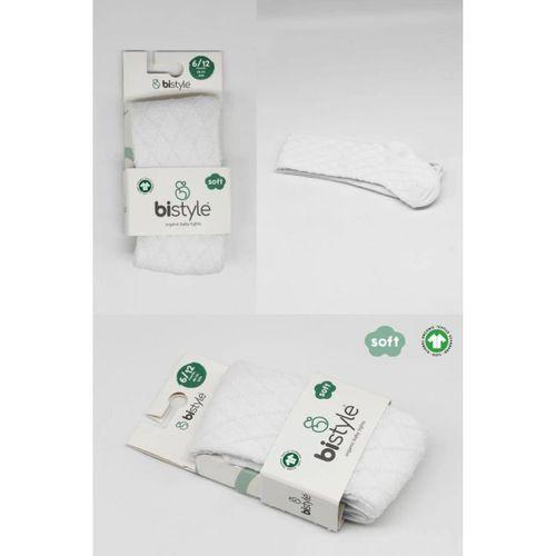 Tekli Ekose Kabartma Penye Külotlu Çorap Beyaz Şık Ve Konforlu Günlük Kullanım