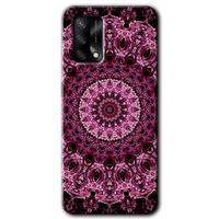 Oppo A74 Kılıf Baskılı Kapak - Mandala Patterns Kaleidoscope + 5D Tam Kaplayan Cam