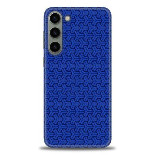 Samsung Galaxy S23 Kılıf HD Baskılı Kılıf - Mavi Örüntü + Tam Ekran Koruyucu