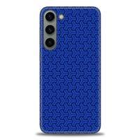 Samsung Galaxy S23 Kılıf HD Baskılı Kılıf - Mavi Örüntü + Tam Ekran Koruyucu