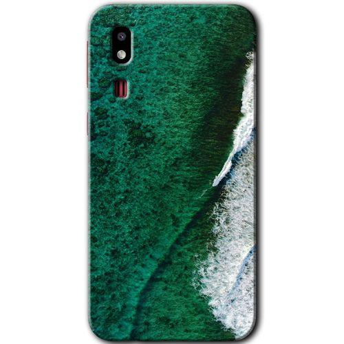 Galaxy A2 Core Kılıf HD Desen Baskılı Arka Kapak - Yeşil Okyanus + Kırılmaz Cam