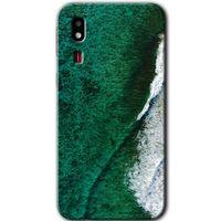 Galaxy A2 Core Kılıf HD Desen Baskılı Arka Kapak - Yeşil Okyanus + Kırılmaz Cam