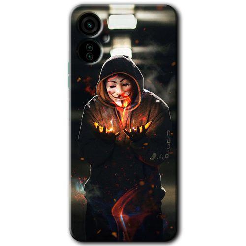 Tecno Camon 19 Neo Kılıf HD Desen Baskılı Arka Kapak - V for Fire