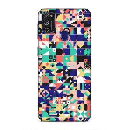Samsung Galaxy M21 Uyumlu Kılıf Insomnia (40) Fit Silikon Kılıf Minik Kareler