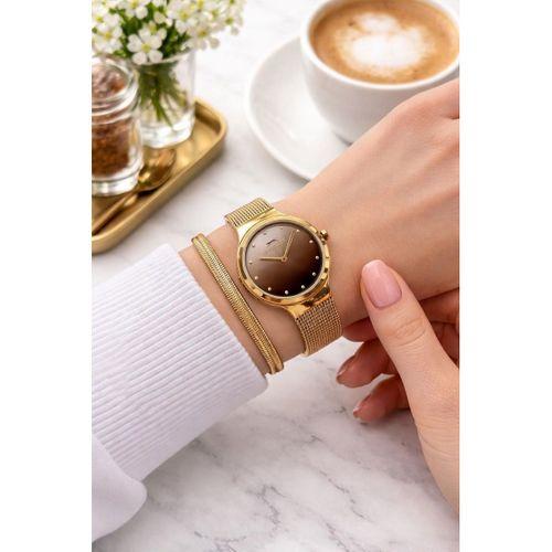 Slazenger Yeni Sezon Elite Model 50 Mt Suya Dayanıklı Bileklik Hediyeli Kadın Kol Saati VS.BLKT.0853