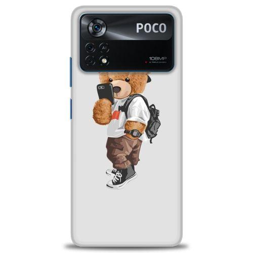 Xiaomi Poco X4 Pro 5G Kılıf HD Baskılı Kılıf - Teddy Bear Cool + Tam Ekran Koruyucu