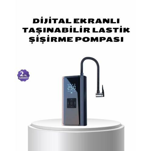 Kablosuz Dijital Lastik Şişirme Pompası Led Işıklı 80w