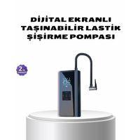 Kablosuz Dijital Lastik Şişirme Pompası Led Işıklı 80w