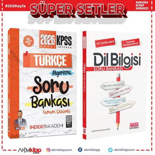 İndeks 2026 KPSS Türkçe ve AKM Dil Bilgisi Soru Bankası Seti 2 Kitap