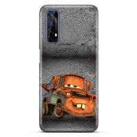 Lopard Oppo Realme 7 Uyumlu Kılıf PickUpX (50) Shockproof Kılıf Orange Car
