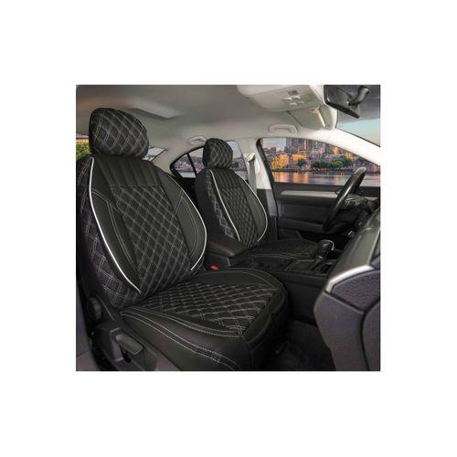 Fiat Uno Lüx Yarı Deri Oto Koltuk Kılıfı Ön Arka Takım İSTANBUL SERİSİ SİYAH BEYAZ