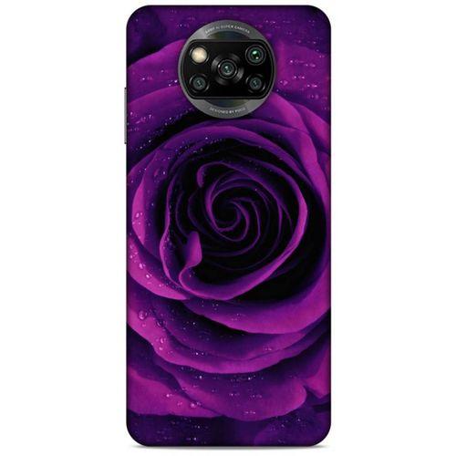 Xiaomi Redmi Poco X3 Uyumlu Kılıf Mor Delisi (37) Silicone Cover Gül
