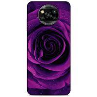 Xiaomi Redmi Poco X3 Uyumlu Kılıf Mor Delisi (37) Silicone Cover Gül