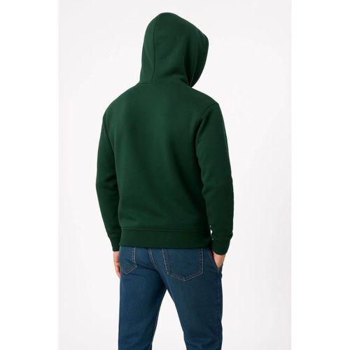 Erkek Üç İplik Kapüşonlu Kanguru Cepli SweatShirt Hoodie - Haki