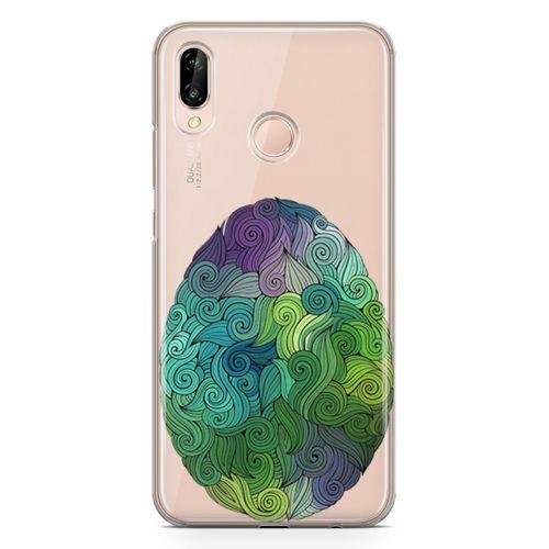 Huawei Nova 3e Kılıf Tüylü Yumurta Arka Kapak Koruma Desenli Full Koruyucu