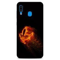 Lopard Samsung Galaxy A30 Uyumlu Kılıf FireX (30) Silicone Case Ateş Kartal