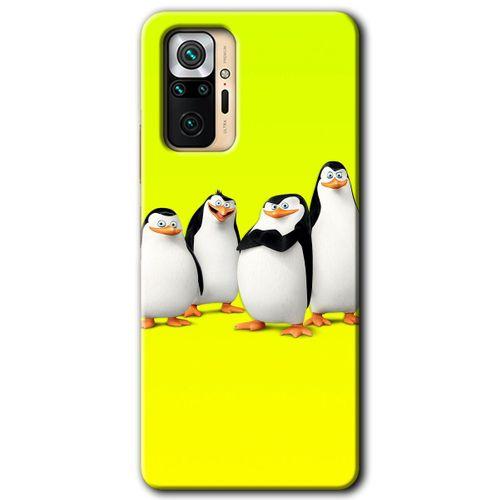 BeRa Aksesuar Xiaomi Redmi Note 10 Pro Kılıf Baskılı Kapak - Penguenler +Tam Kaplayan Mat Seramik