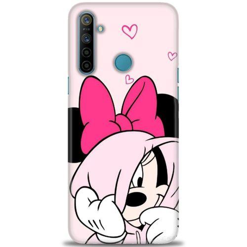 Realme 5i Kılıf HD Baskılı Kılıf - Pink + Tam Ekran Koruyucu