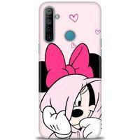Realme 5i Kılıf HD Baskılı Kılıf - Pink + Tam Ekran Koruyucu