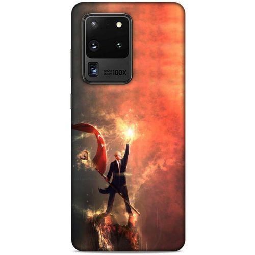 Samsung Galaxy S20 Ultra Kılıf Atatürk (44) Tough Armor Kılıf Alev Kırmızı