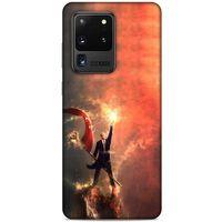 Samsung Galaxy S20 Ultra Kılıf Atatürk (44) Tough Armor Kılıf Alev Kırmızı