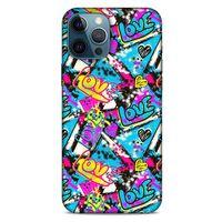 Graffitix (23) Desenli Silikon Kapak Apple iPhone 12 Pro Max Kılıf