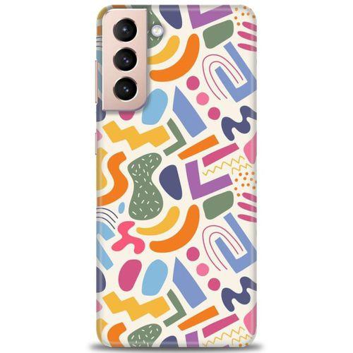 Samsung Galaxy S21 FE Kılıf HD Baskılı Kılıf - Color + Tam Ekran Koruyucu