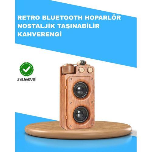 Retro Radyo Tasarım Bluetooth Hoparlör 1800mah Uzun Çalma Süresi
