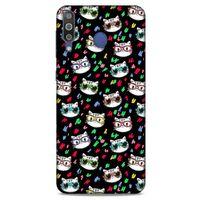 Lopard Samsung Galaxy M30 Uyumlu Kılıf Kediler (26) Tpu Silikon Kılıf Karışık Renkli