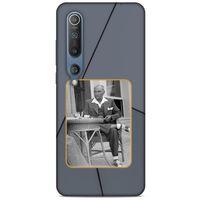 Xiaomi Mi 10 Kılıf Atatürk (31) TPU Kılıf Koyu Gri