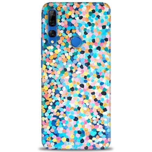 Huawei Y9 Prime 2019 Kılıf HD Baskılı Kılıf - Renkli Benekler + Tam Ekran Koruyucu