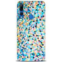 Huawei Y9 Prime 2019 Kılıf HD Baskılı Kılıf - Renkli Benekler + Tam Ekran Koruyucu