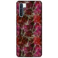 Mermer Desenli (40) Tema Fit Silikon Kılıf Menekşe Oppo A91 Kılıf
