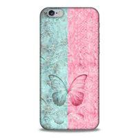 Apple Iphone 6S Kılıf Kelebek Etkisi (30) Silicone Case Turkuaz Pembe
