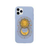iPhone 11 Pro Max Moon and Sun Premium Lila Lansman Silikonlu Kılıf
