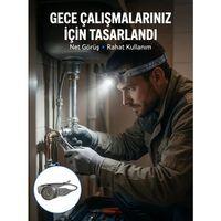 Yüksek Parlaklıklı Led Kafa Feneri Gece Çalışmaları İçin Yüksek Parlaklıklı