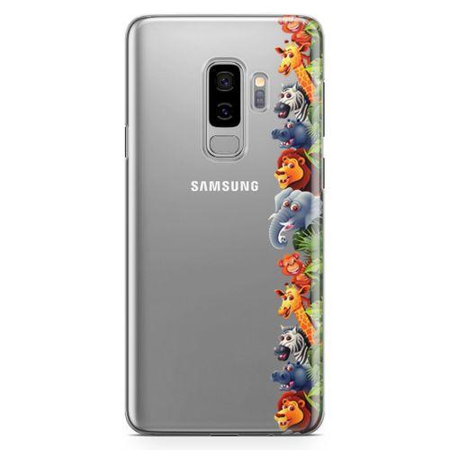Samsung Galaxy S9 Plus Kılıf Maymun Fil Aslan Arka Kapak Koruma Desenli Full Koruyucu