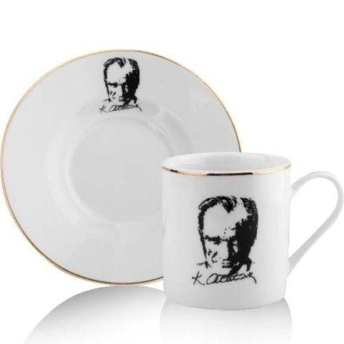 Atatürk Tasarımlı Porselen 2'li Kahve Seti