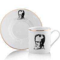 Atatürk Tasarımlı Porselen 2'li Kahve Seti