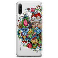 Huawei P30 Lite Kılıf İstanbul Hatırası Arka Kapak Koruma Desenli Full Koruyucu