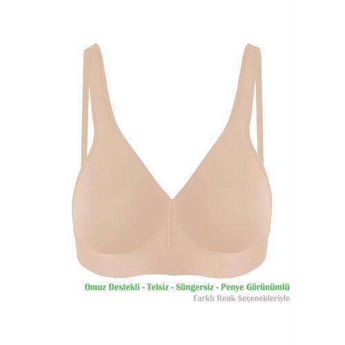 Alışveriş Meydanı Kadın Ten Omuz Destekli Sporcu Sütyeni
