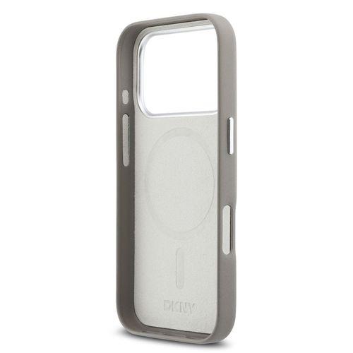 Apple iPhone 17 Pro Kılıf DKNY Orjinal Lisanslı M-safe Şarj Özellikli PU Büyük Dikey Logolu Kapak