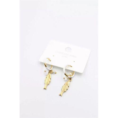 Balık Küpe - Beyaz