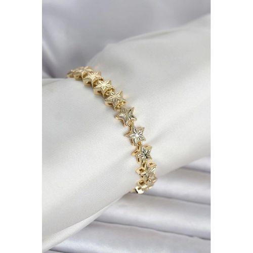 Pirinç Gold Renk Yıldız Model Kadın Bileklik