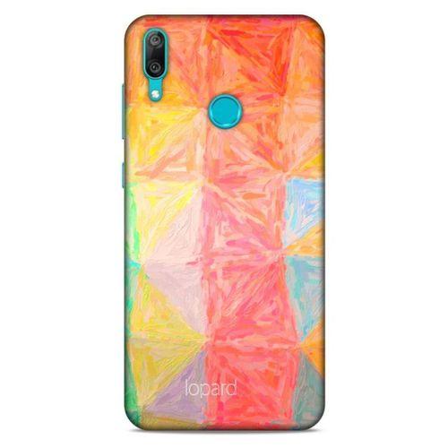 Huawei Y7 Prime 2019 Kılıf Pastel Renkler (26) Tpu Silikon Kılıf Sarı Kırmızı