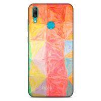 Huawei Y7 Prime 2019 Kılıf Pastel Renkler (26) Tpu Silikon Kılıf Sarı Kırmızı