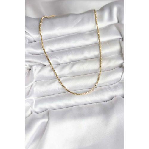 14K Gold Renk Kaplama İnce Zincir Model CM Kadın Kolye
