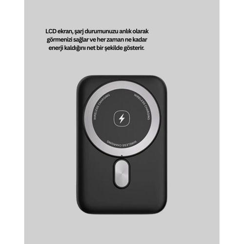 Magsafe Uyumlu Kablosuz Powerbank Taşınabilir Hızlı Şarj Yeni Nesil