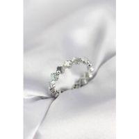 Gümüş Renk Sedefli Yonca Model Kadın Yüzük